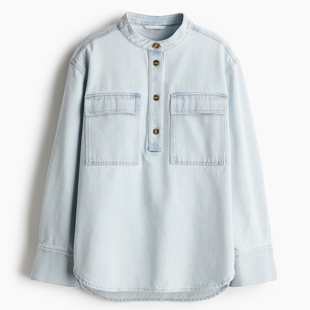 H&M loose fit denim shirt